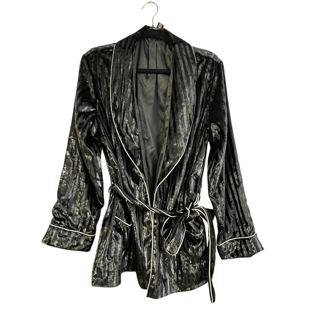 Victoria's Secret Black Sequin Robe